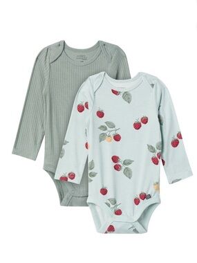 Modern Moments Mint Raspberry & Sage Ribbed One-Piece Set - 2-Pack